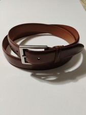NICE CHAPS GENUINE  LEATHER CASUAL / DRESS  BELT BROWN, SZ 42