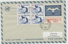 Denmark 1983 FDC Red Cross issue on Reg. Uprated UN Aerogramme   good condition