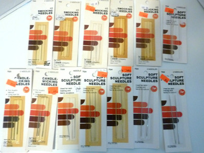 Lot of 13 Boye Needle Packs -See Description for Pack Numbers