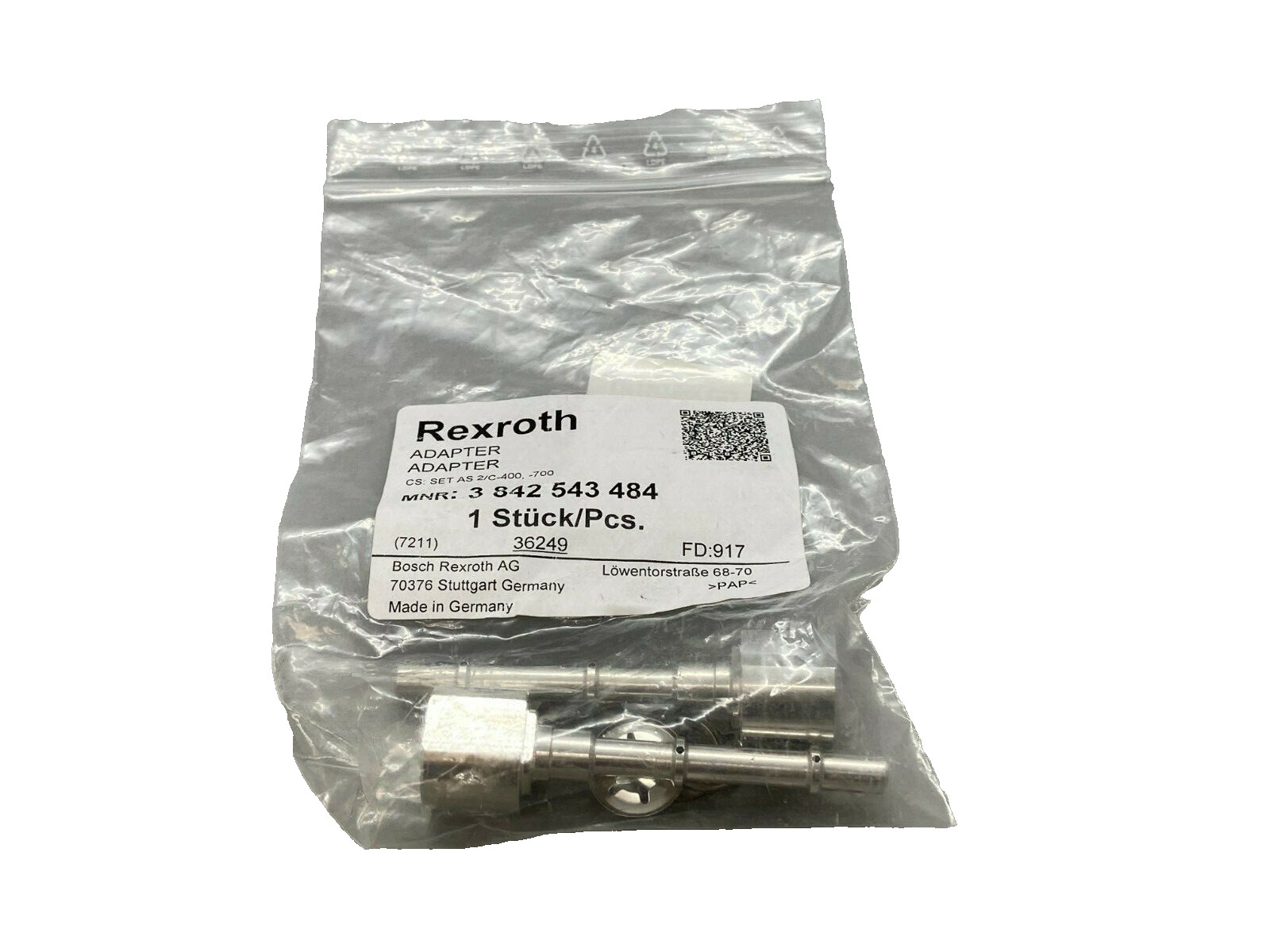Bosch Rexroth 3842543484 Adapter