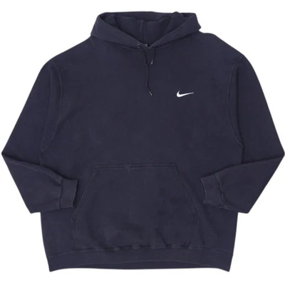 Pull à capuche noir vintage brodé logo Nike Swoosh fabriqué aux États-Unis XL - Photo 1/4