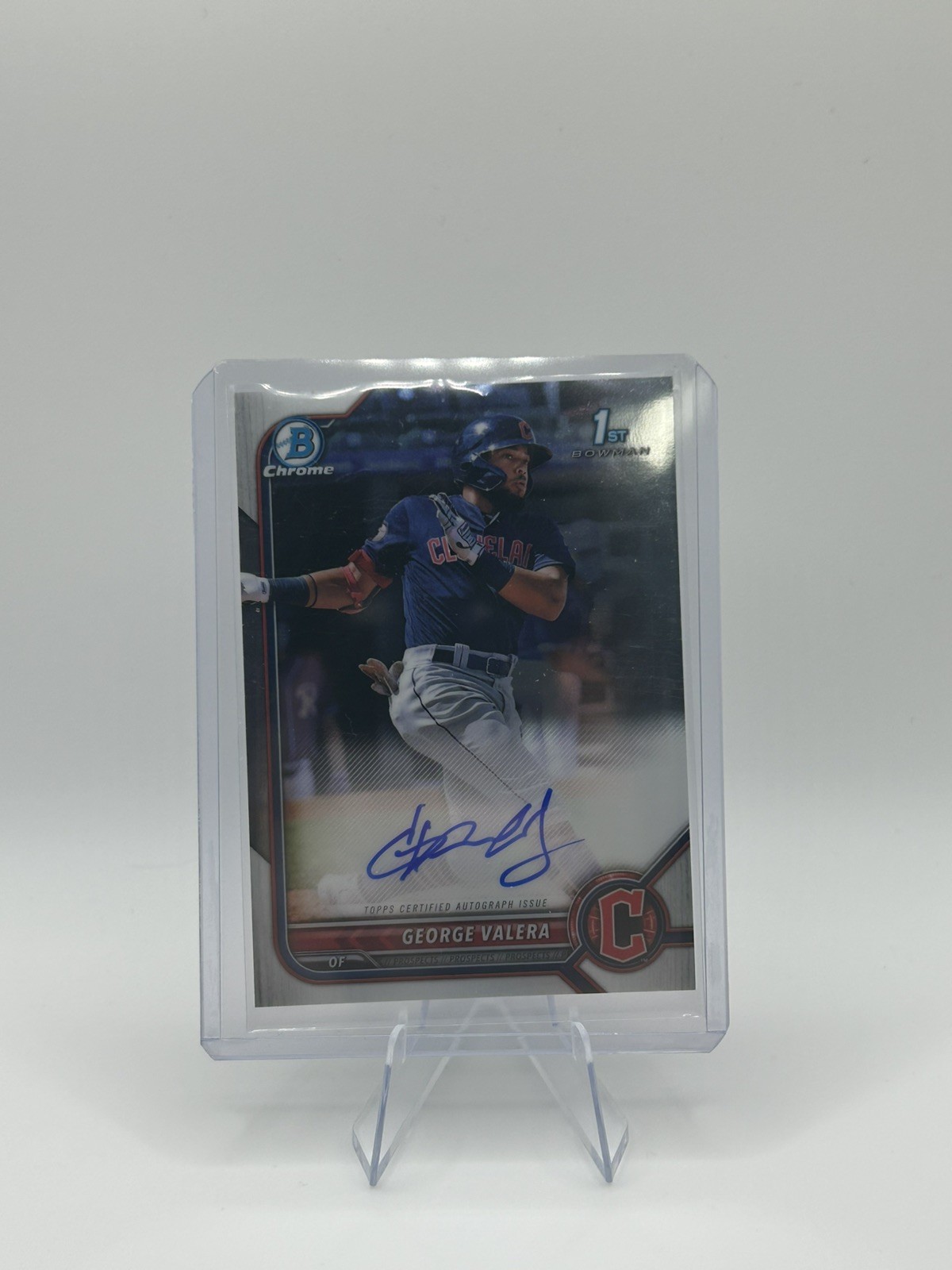 GEORGE VALERA 2022 BOWMAN CHROME 1ST AUTOGRAPH GUARDIANS AUTO #CPA-GV