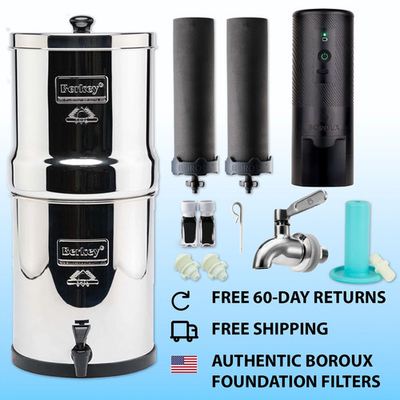 #ad #ad Berkey Gravity Water Filter w 2 WQA Certified Boroux Foundation Black Filters $522.74