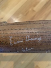 ERNIE DAVIS HAND SIGNED BASEBALL BAT FROM HIGH SCHOOL+JSA LOA   SYRACUSE HEISMAN
