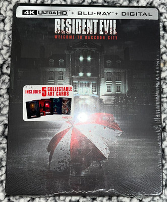 Resident Evil Welcome To Raccoon City 4K Blu-Ray Digital Limited Steelbook NEW