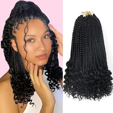Goddess Box Braids Crochet Hair for Black Women 14 Inch Short Crochet Braids ...