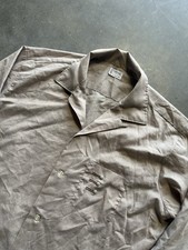 Vintage 50s 60s Towncraft Loop Collar Shirt Pocket Design Tan Large