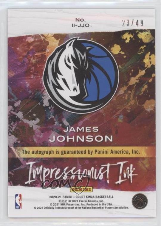 2020-21 Panini Court Kings Impressionist Ink Ruby /49 James Johnson #II ...