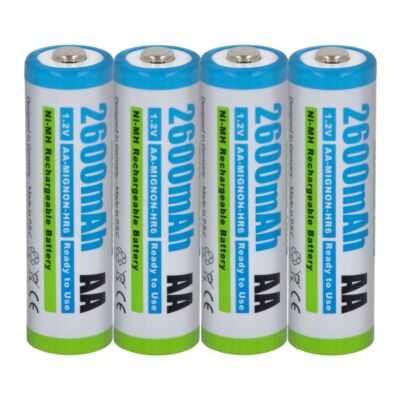 Akku für Sony Cyber-Shot DSC-H1 DSC-H2 DSC-H5 DSC-H200 DSC-H300 2600mAh 4er Pack