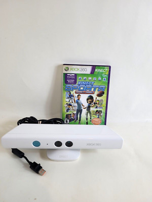 Genuine Microsoft XBOX 360 Kinect White Sensor Bar Model 1414 With Game Sports
