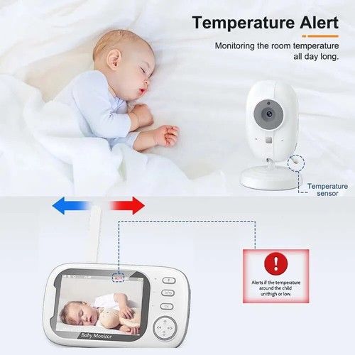 Babyphone Moniteur Caméra Bebe Vidéo Audio Sans fil Interphone Enfant - Photo 6/8