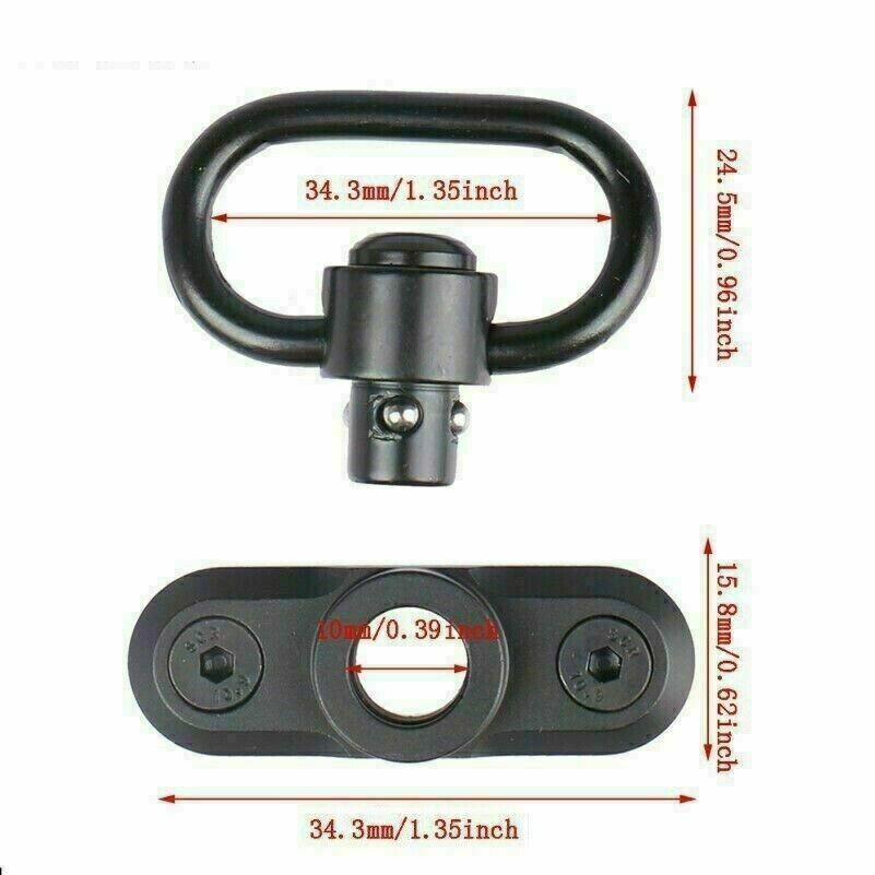 4-Pack M-LOK Quick Release Sling Mounts - Push Button QD Swivel Adapters For AR