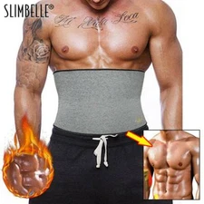 Men's Fat Burner Belt Neoprene Sauna Sweat Waist Trainer Tummy Slim Body Shaper