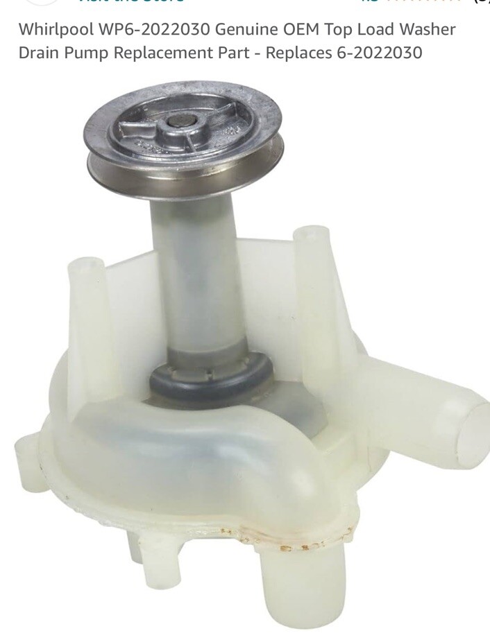 New** WP62022030 Whirlpool OEM Washing Machine Drain Pump Oem Genuine