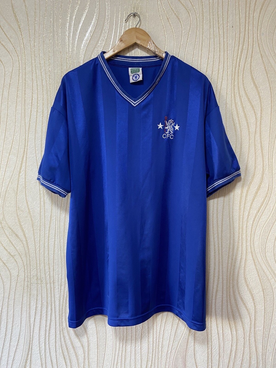 CHELSEA LONDON 80s HOME FOOTBALL SHIRT SOCCER JERSEY SCORE DRAW