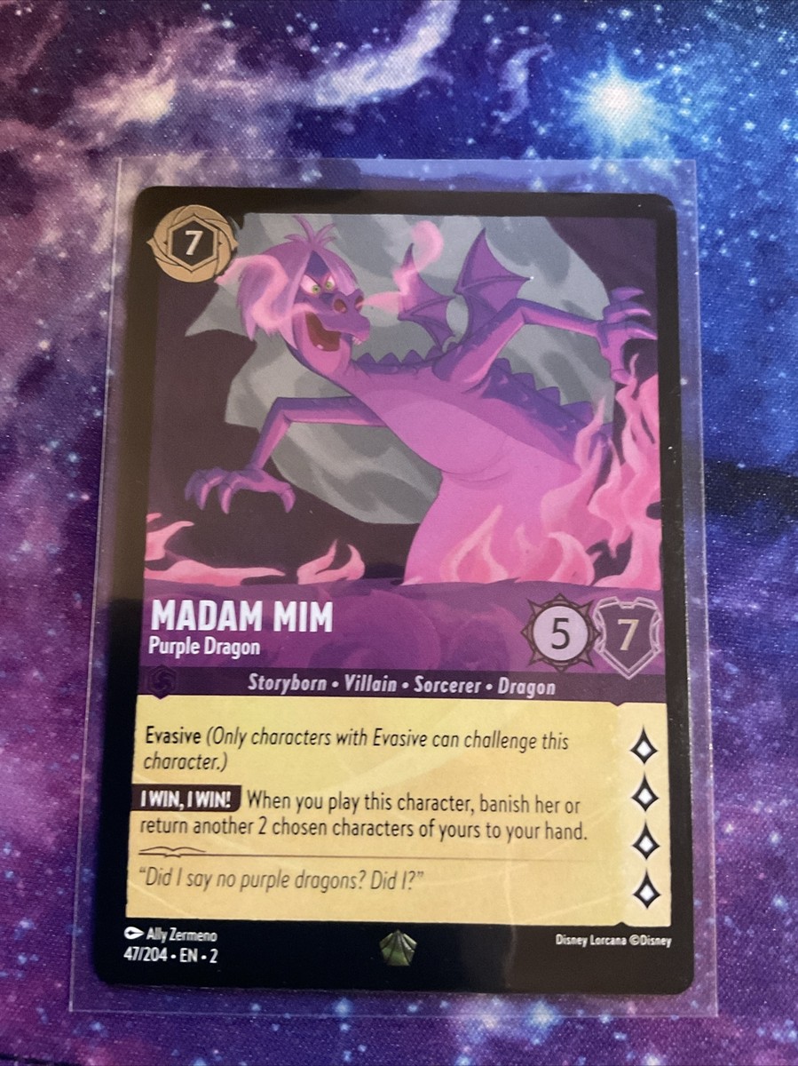 Lorcana Madam Mim - Purple Dragon (47/216) Rise of the Floodborn