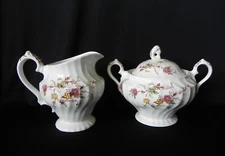 Myott HERITAGE Floral Creamer & Sugar Bowl Set ENGLAND
