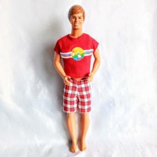 1968 Ken Body Molded Brown Hair Blue Eyes 1983 Head  Taiwan