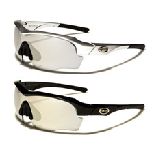 X Loop Sunglasses Wrap Around Plastic Frame One Piece Lenses Biker Cycling Men.