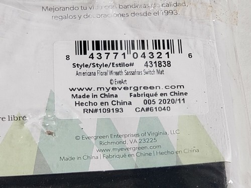 Pack Of 3 Evergreen Sassafras American Floral Welcome Switch Mat 431838 - 第 5/5 張圖片