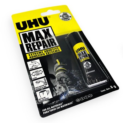 UHU Max Repair Transparent Extreme Adhesive Glue - 8g Tube - BUY 3 GET 1 FREE