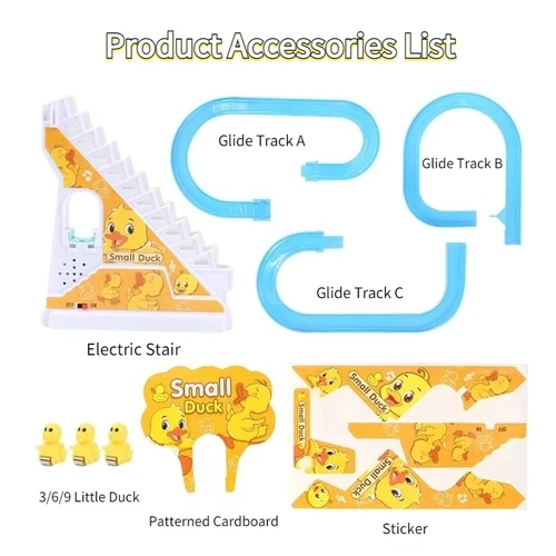 Climbing Stairs Track Toys Electric Duck DIY Rail Racing Track Roller Coaster To - Picture 7 of 14