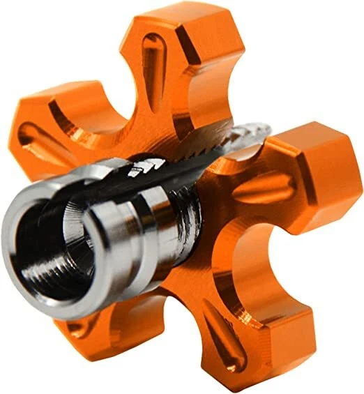 Ajustador de cables para motocicleta ATV embrague tornillo de freno M8 perno CNC aluminio naranja Foto 3 de 4
