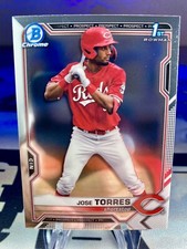 2021 Jose Torres Bowman Draft Chrome 1st Bowman #BDC-125 Cincinnati Reds