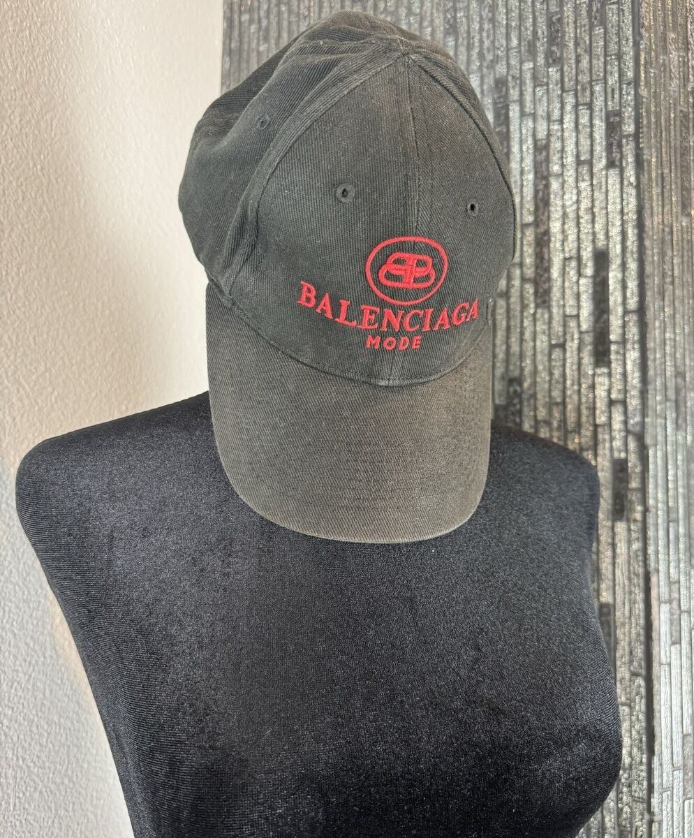 Authentic Balenciaga BB Mode Cap Baseball Hat in Black & Red Authentic Balenciaga BB Mode Cap Baseball Hat in Black & Red