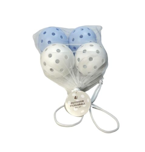 Pickleball Indoor Ball Blue & White 4 Count Set NEW
