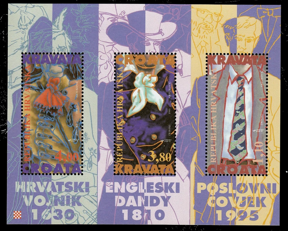 Kroatien Block 11 **, Geschichte der Krawatte, postfrisch - Bild 1 von 1