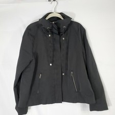 Chico's Size 1 /Medium/ 8 Black Long Sleeve Full Zip Jacket