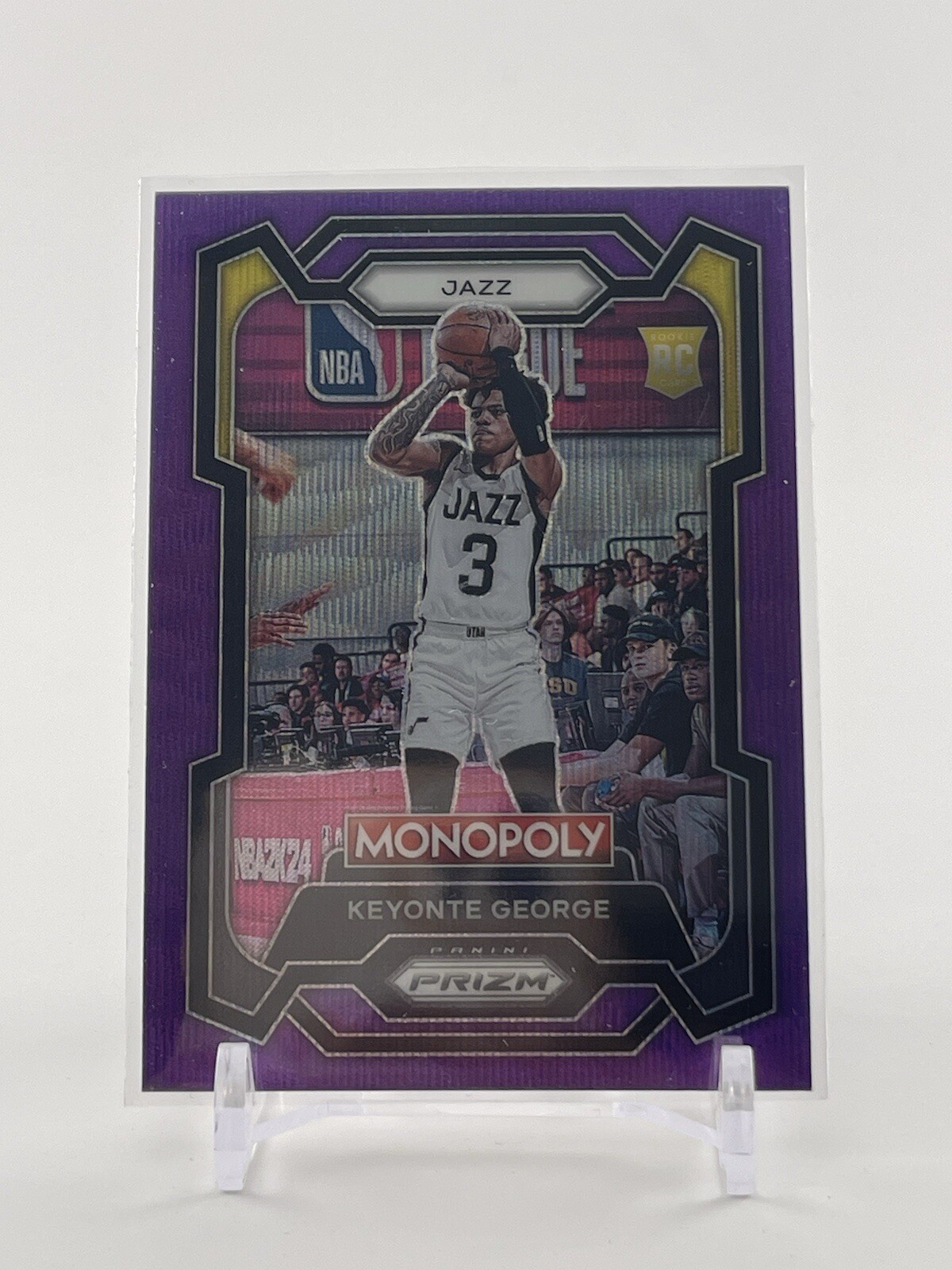 2023-24 Panini Prizm Monopoly - Purple Wave Prizm #87 Keyonte George (RC)