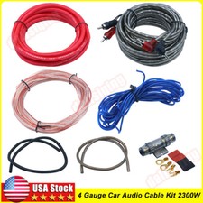 2300W 4 Gauge Car Audio Cable Kit Amplifier Install Amp RCA Subwoofer Sub Wiring