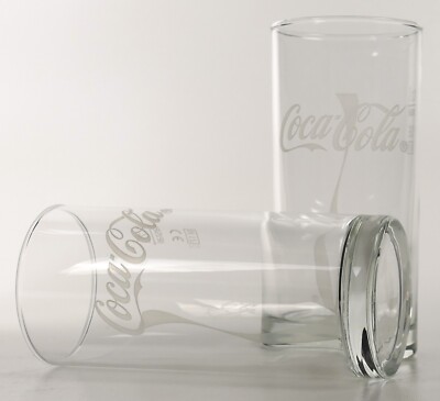2 x Coca Cola Wave 0,2l Longdrink Glas Coke Limonade Softdrink Gläser 1116