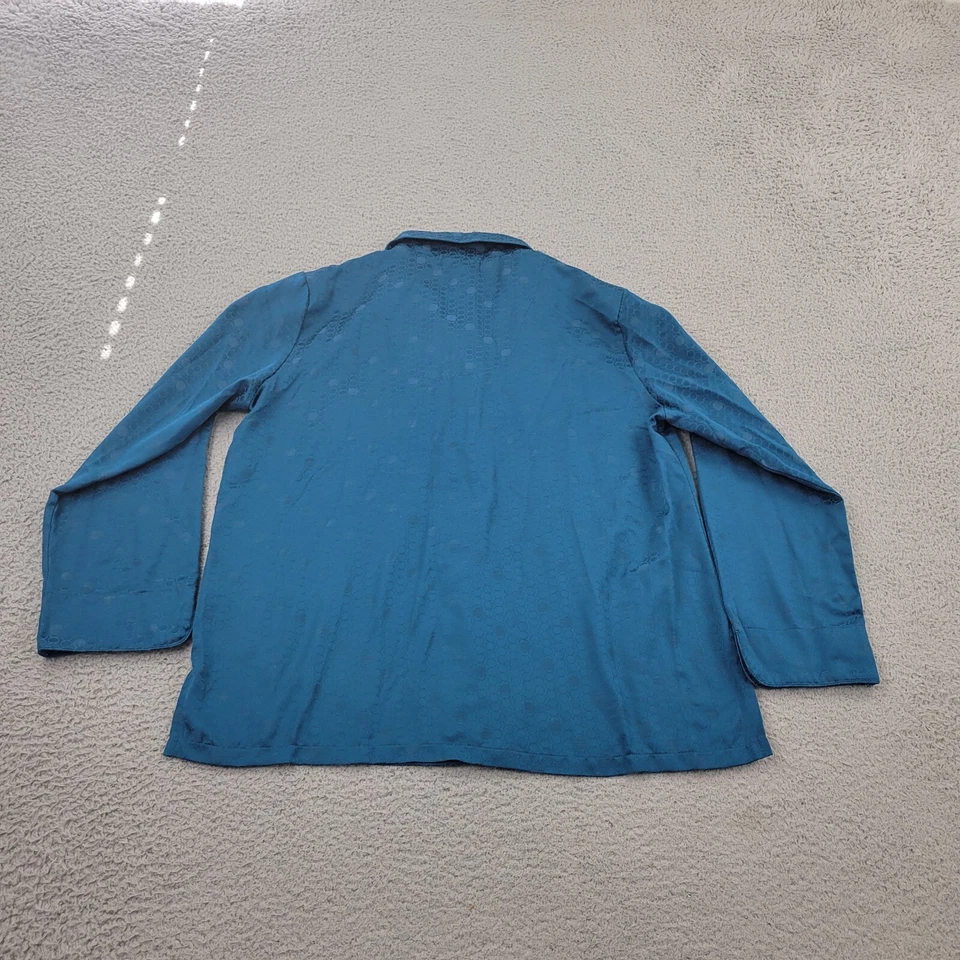 Miss Elaine Essentials Pajama Set Womens Medium Geometric 2 Piece Top Shorts - Image 3 of 4