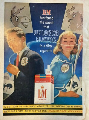 1960 Advertisement L & M Cigarettes Unlocks Flavor