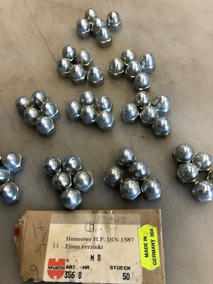 50pc Of Wurth German 8X1.5 Chrome Cap Nut 13mm Wrench