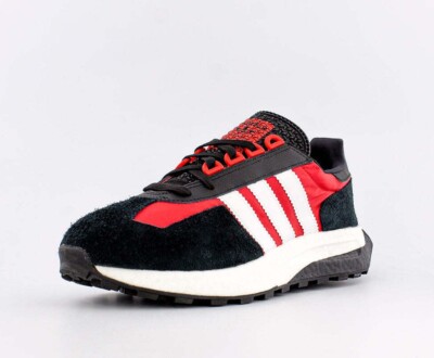 New Adidas Retropy E5 Running Shoes Athletic Boost Casual Black-Red-White SZS  