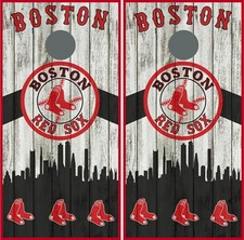 red sox planks 0115 cornhole board vinyl wraps