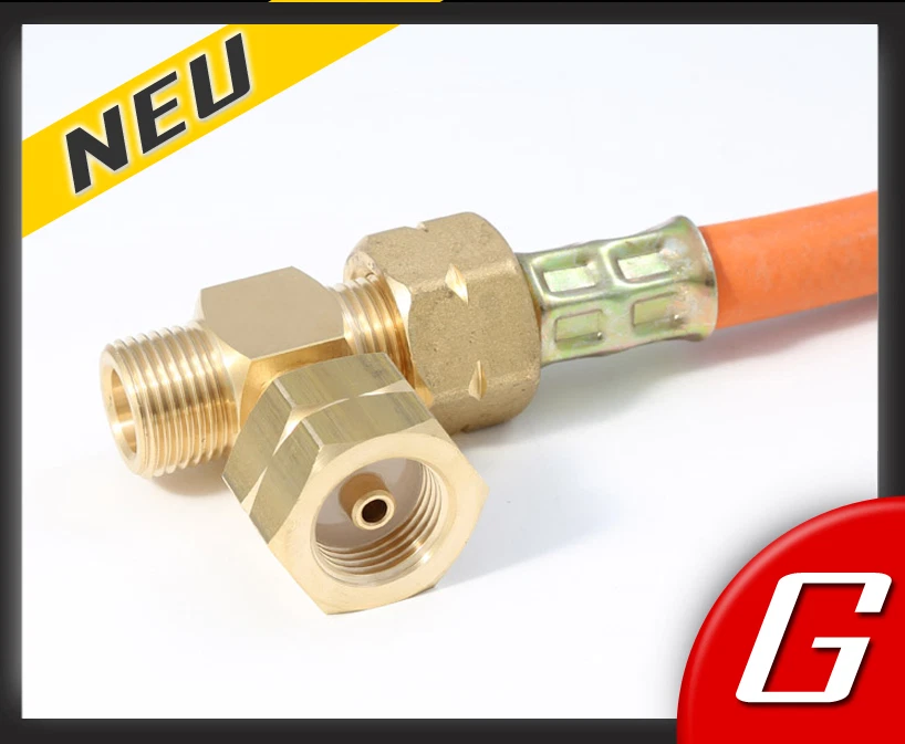 KEINE ANGABE T-Stück Doppelanschluss für 2 Propangasflaschen Gasflaschen Zweiflaschenanlage