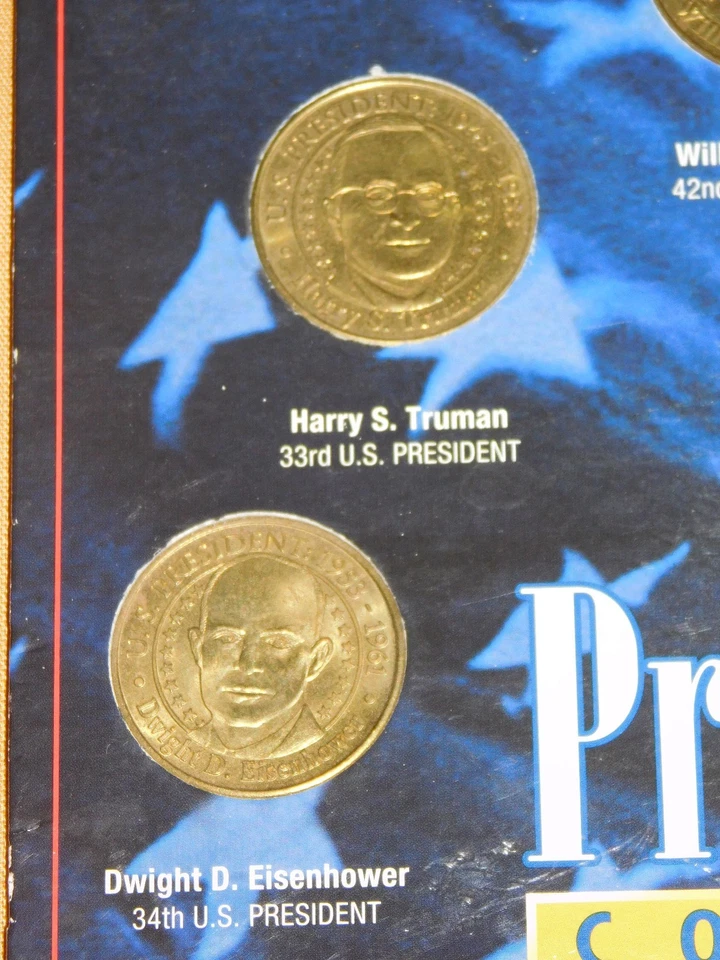 VINTAGE 2000 1950-2000 SUNOCO PRESIDENTIAL BRASS SERIES COMPLETE  SET SOUVENIR - Image 3 of 4