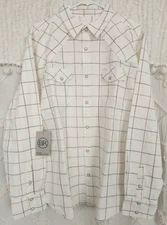 Blue Ranchwear Men's Twill Snap Work Shirt #BRHO22W32 Ivory Size XXL