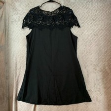 Womens XL Little Black Dress Lace Short Mini Cocktail Event Party