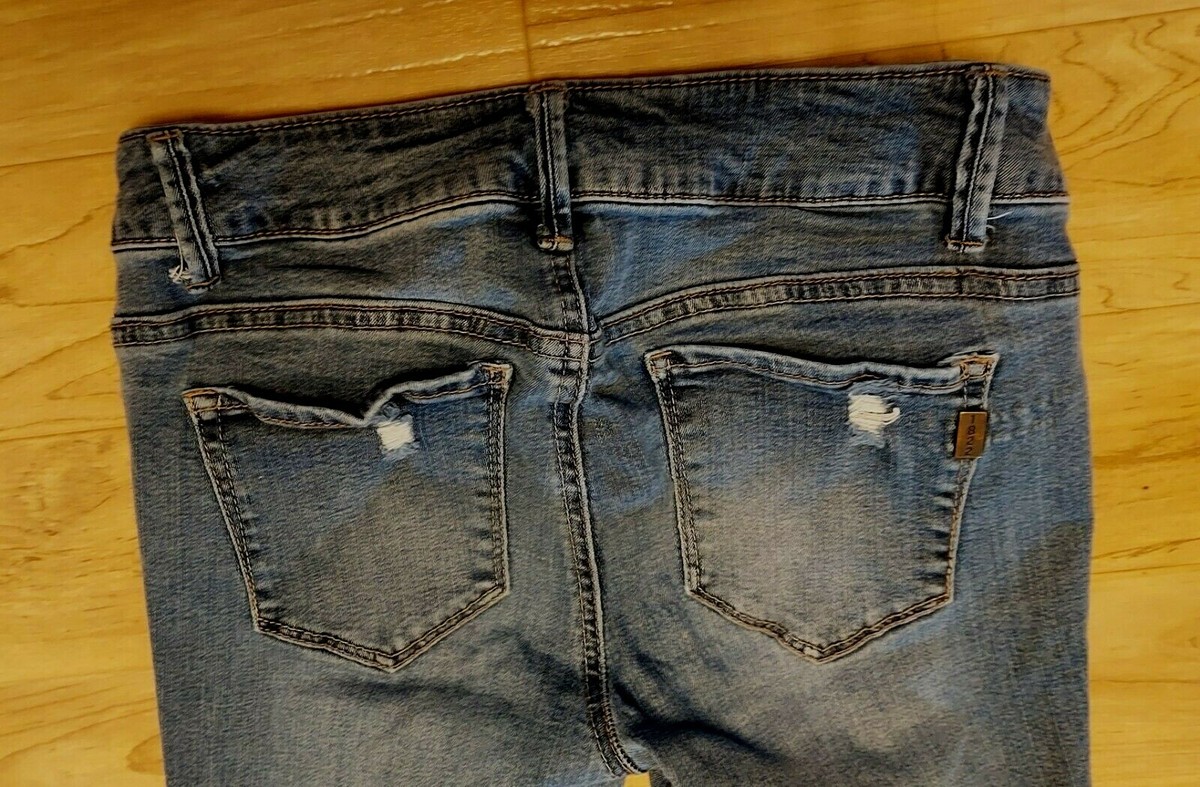 5 1/2 TUCKBARREL DENIM　27 1822 Denim Womens Jeans Size 27, Distressed, Skinny Legs, 5