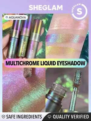 Juego de trío de sombras de ojos líquidas multicromáticas Sheglam Chroma Zone nuevo