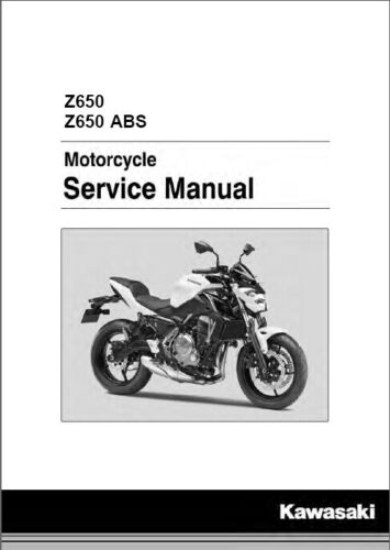2017-2018 Kawasaki Z650/Z 650 ABS manuel de réparation sur CD - Photo 1 sur 2