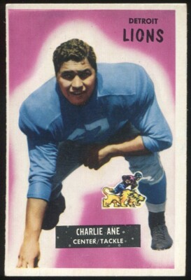 1955 Bowman #59 Charlie Ane Detroit Lions - Rookie Card