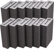 12er Set Schleifschw&auml;mme NEU, K&ouml;rnung 60-220, Wiederverwendbar f&uuml;r Holz & Metall
