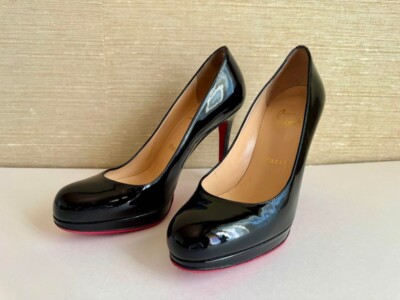 Christian Louboutin Pumps Heel Leather Black EU36.5/US6.5